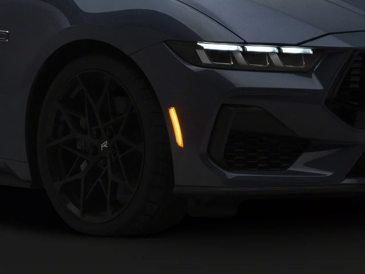 Raxiom LED Side Marker Lights; Clear (24-26 Mustang)