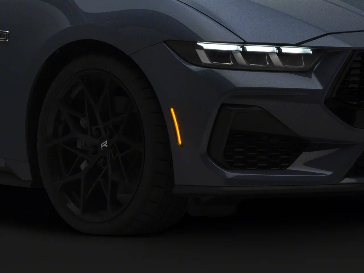 Raxiom Led Side Marker Lights; Smoked (24-26 Mustang)