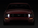 Raxiom Projector Headlights; Black Housing; Clear Lens (05-09 Mustang W/ Factory Halogen Headlights, Excluding Gt500)
