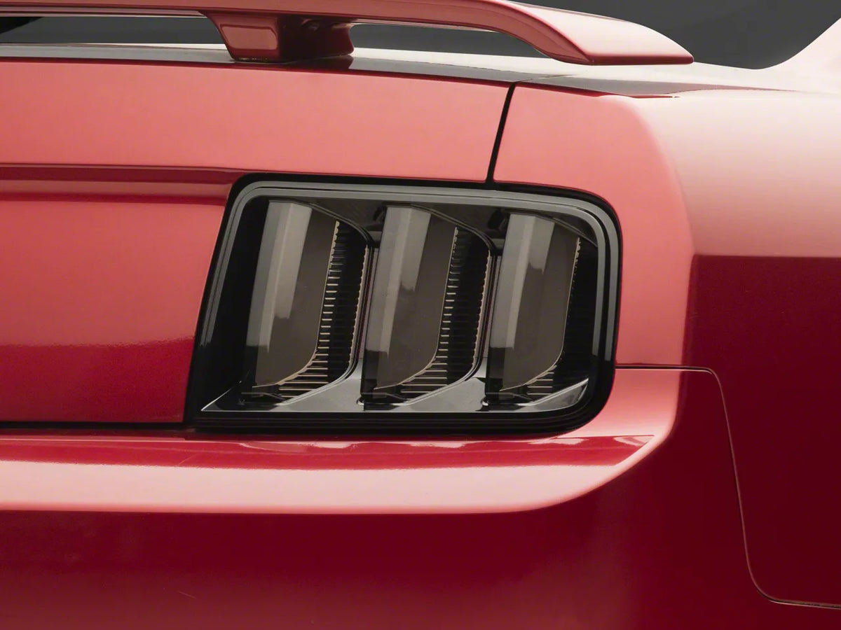 Raxiom Vector V2 Led Tail Lights; Black Housing; Smoked Lens (05-09 Mustang)