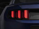 Raxiom Vector V2 Tail Lights; Black Housing; Clear Lens (13-14 Mustang)