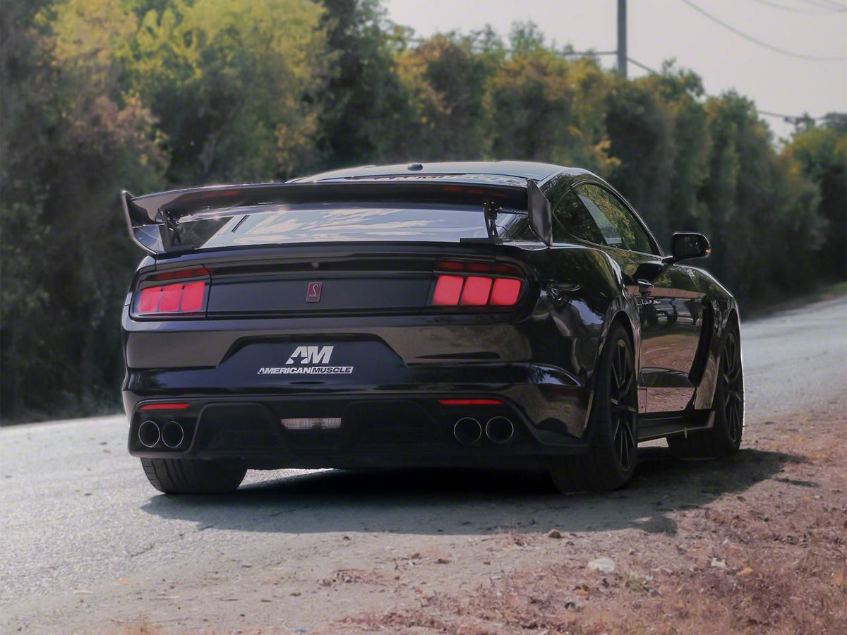 Raxiom Profile Led Tail Lights; Gloss Black Housing; Smoked Lens (15-23 Mustang)