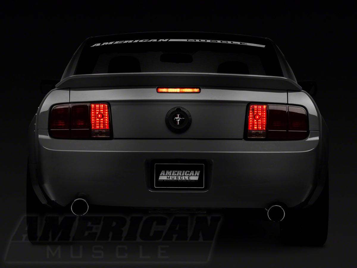 Raxiom Tail Lights And Sequential Tail Light Kit; Black Housing; Smoked Lens (05-09 Mustang)