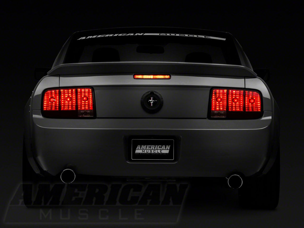 Raxiom Tail Lights And Sequential Tail Light Kit; Black Housing; Smoked Lens (05-09 Mustang)