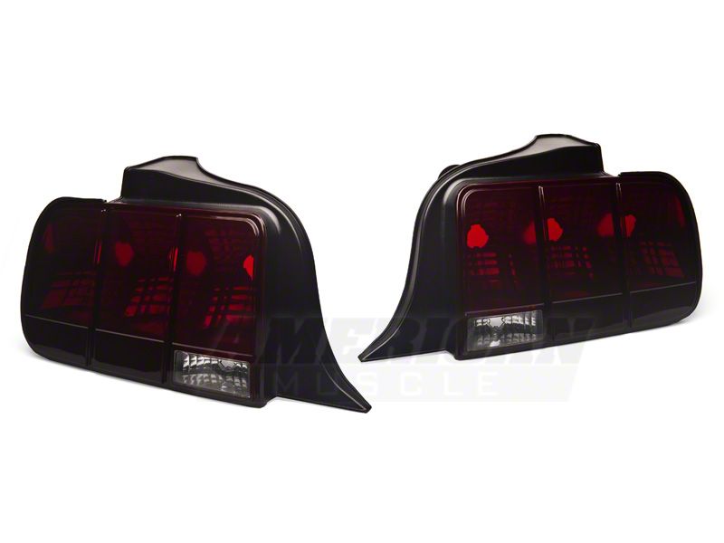 Raxiom Tail Lights And Sequential Tail Light Kit; Black Housing; Smoked Lens (05-09 Mustang)