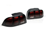 Raxiom Tail Lights and Sequential Tail Light Kit; Black Housing; Smoked Lens (94-98 Mustang)