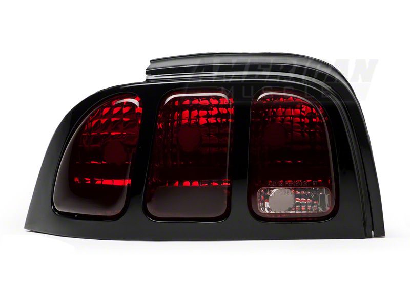 Raxiom Tail Lights and Sequential Tail Light Kit; Black Housing; Smoked Lens (94-98 Mustang)