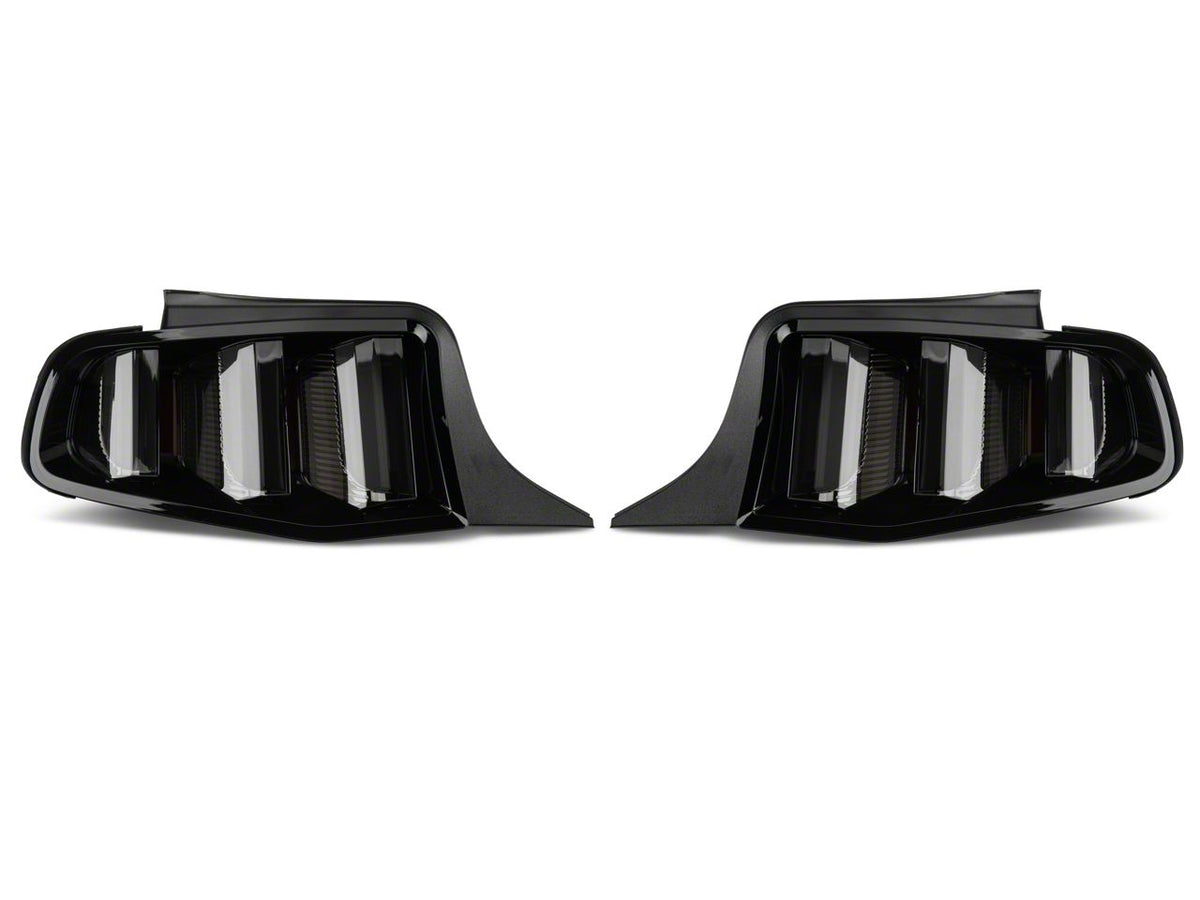 Raxiom Vector V2 Led Tail Lights; Gloss Black Housing; Clear Lens (10-12 Mustang)