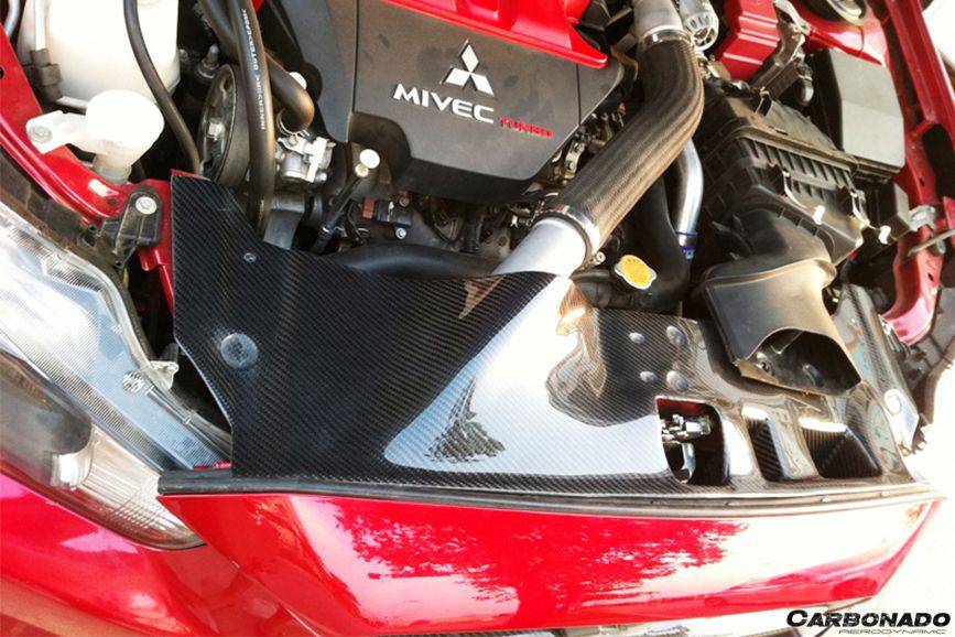 2008-2016 Mitsubishi Lancer Evolution 10 OE Style Carbon Fiber Radiator Cover