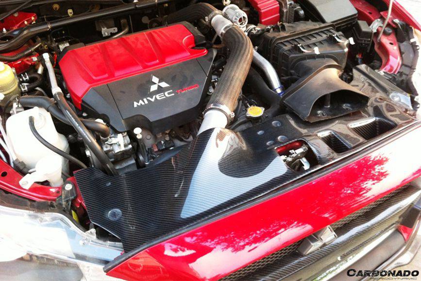 2008-2016 Mitsubishi Lancer Evolution 10 OE Style Carbon Fiber Radiator Cover