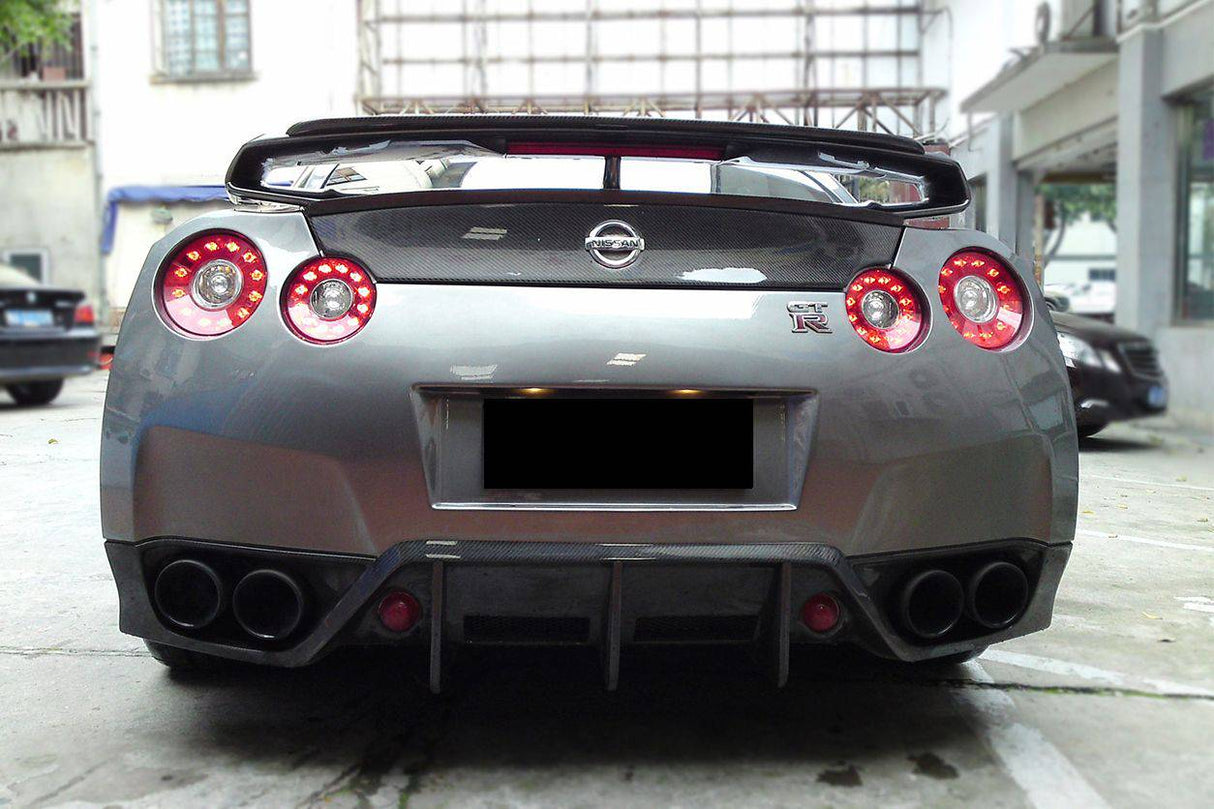 2008-2011 Nissan GTR R35 CBA BSE Style Carbon Fiber Rear Lip