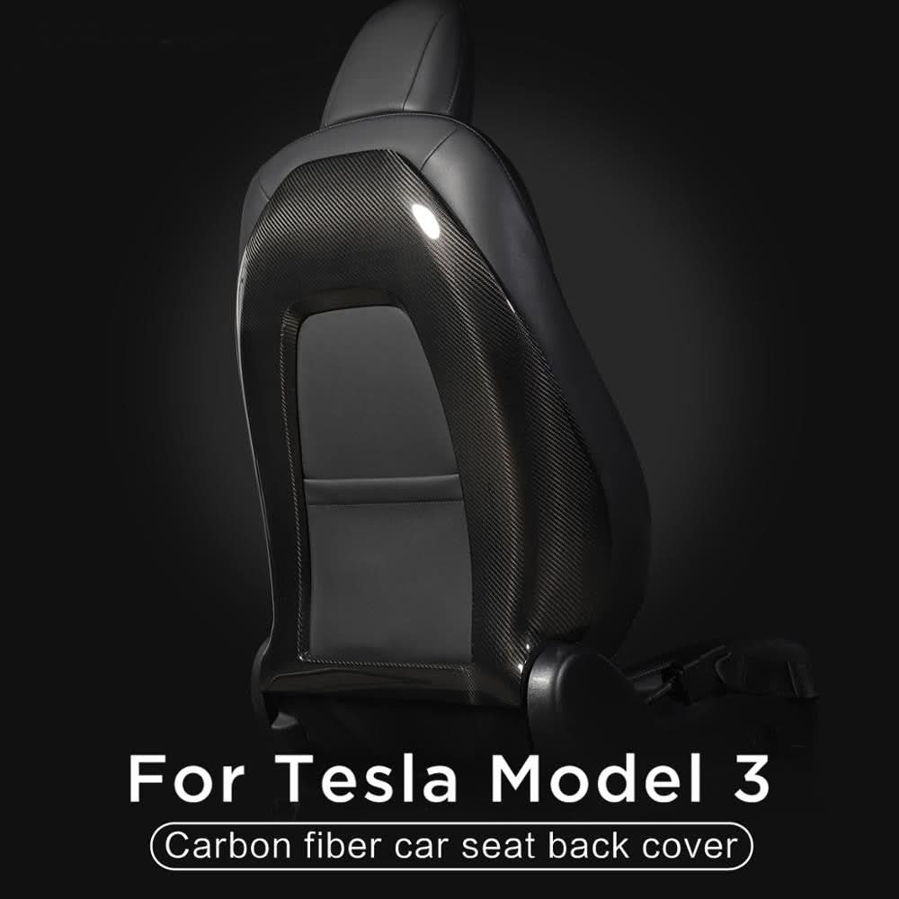 Back Seat Cover for Model 3 / Y - Real Carbon Fiber Interior Mods