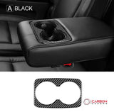 Real Carbon Fiber Cup Holder Trim Overlay for 2011-2020 Dodge Durango