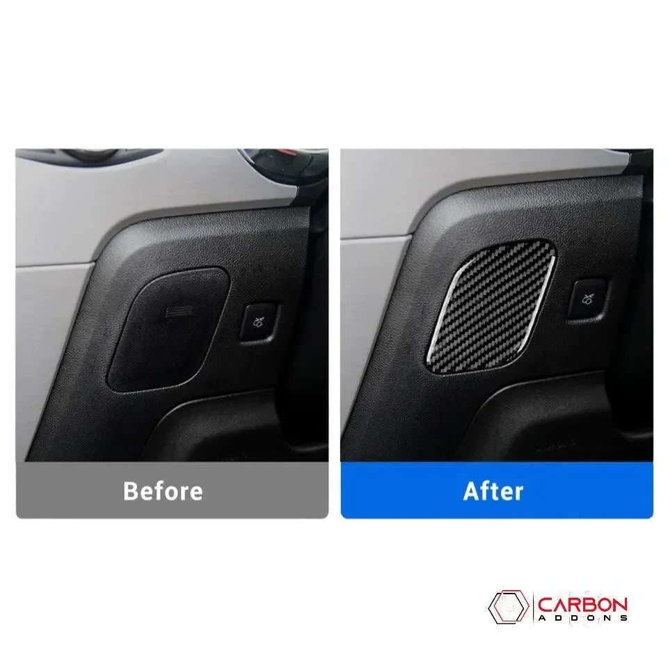 Real Carbon Fiber Driver Side Dash Trim Overlay for Mustang 2015-2023