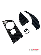 Real Carbon Fiber Head Light Control Trim Overlay for 2011-2020 Dodge Durango
