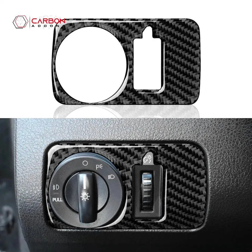 Real Carbon Fiber Headlight Switch Trim Overlay | Mustang 2005-2009