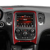 Real Carbon Fiber Infotainment Radio Screen Trim Overlay for 2011-2020 Dodge Durango