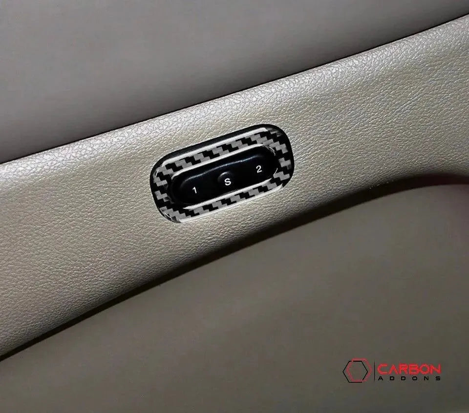 Real Carbon Fiber Memory Seat Trim Overlay for 2011-2020 Dodge Durango