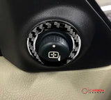 Real Carbon Fiber Mirror Adjuster Trim Overlay For Mustang 2010-2014