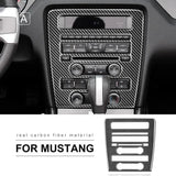 Real Carbon Fiber RADIO Navigation Multimedia Infotainment Trim Overlay For Mustang 2010-2014