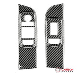 Real Carbon Fiber Window Control Trim Overlay for Dodge Challenger 2015-2023