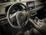Real Carbon "Supra" Steering Wheel Trim Overlay (Lower) - 2020+ Supra