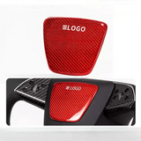 Real Dry Carbon Fiber Airbag Trim Cover for Model Y Juniper & Model 3 Highland