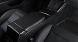 Real Dry Carbon Fiber Center Console Combo Side Panel & Charging Pad Overlay for Model 3 Highland & New Model Y