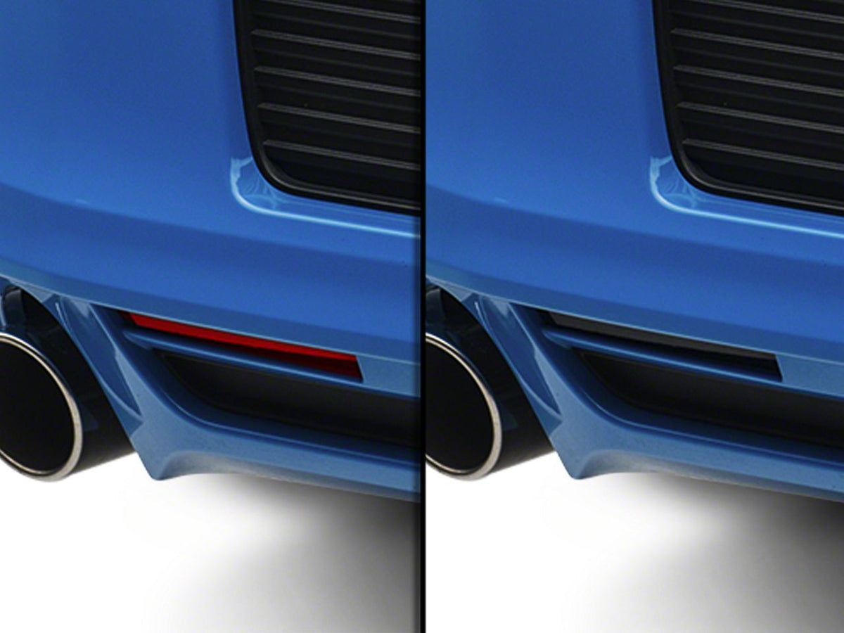 SEC10 Rear Bumper Marker Tint; Smoked (13-14 Mustang)