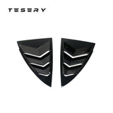 TESERY Rear Side Window Louvers Cover for Model Y | 3 Finishes | 2-Pack