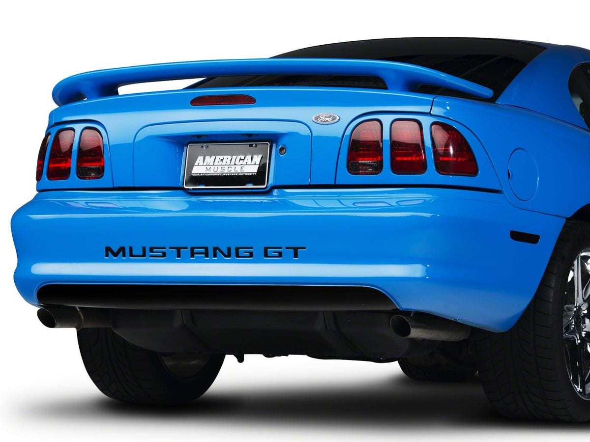 SEC10 Lower Rear Valance Decal; Gloss Black (94-98 Mustang)