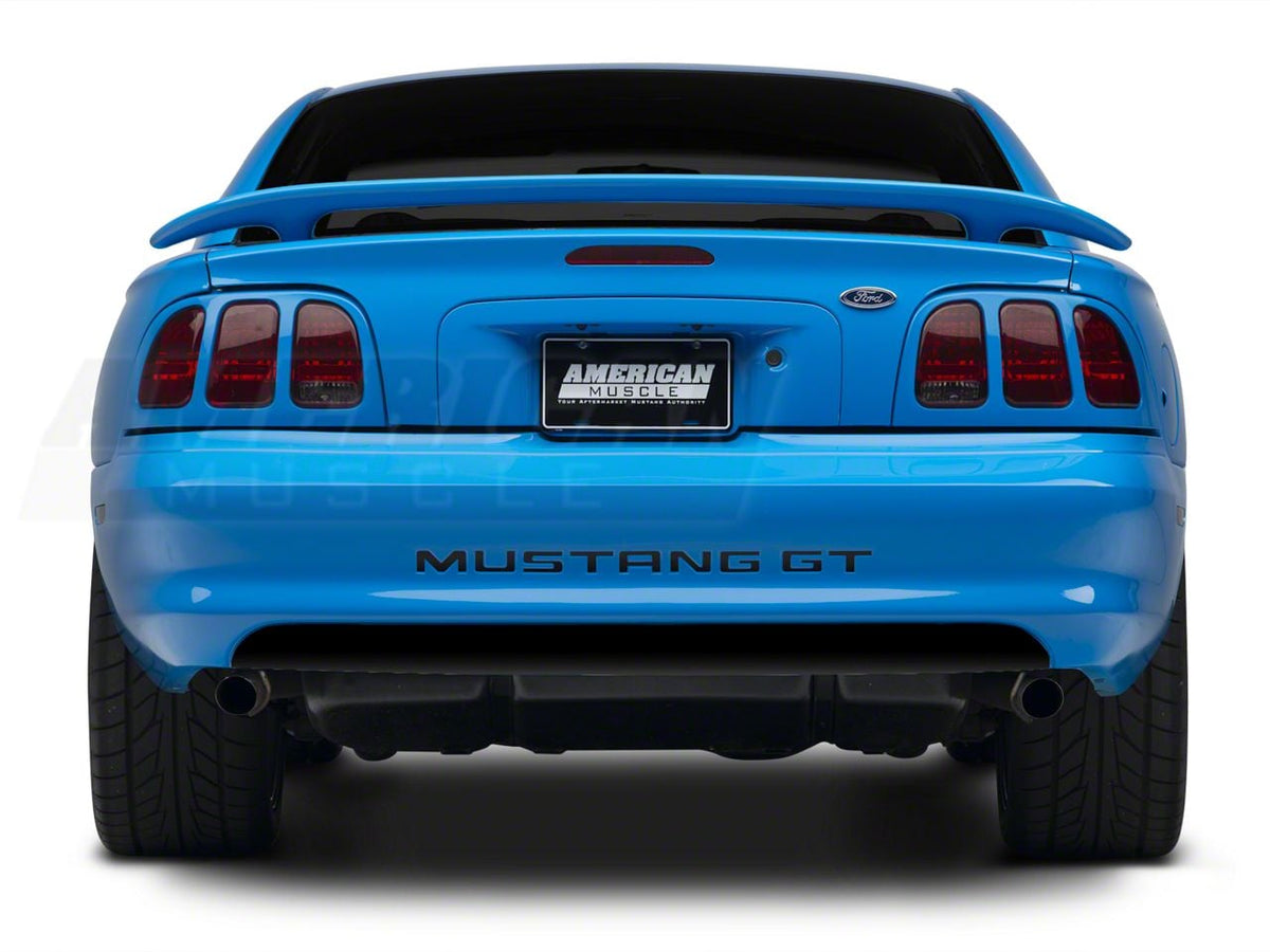 SEC10 Lower Rear Valance Decal; Gloss Black (94-98 Mustang)