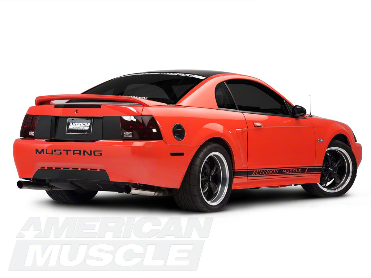 SEC10 Lower Rear Valance Accent; Matte Black (99-04 Mustang GT, V6, Mach 1; 1999 Mustang Cobra)