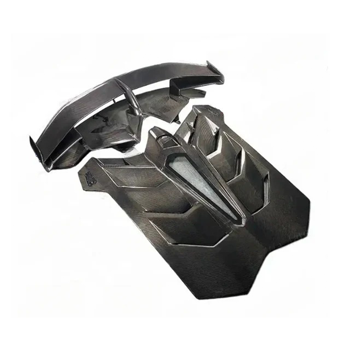 SVJ Style Dry Carbon Fiber Rear Wing Engine Hood Lid for Lamborghini Aventador LP700 LP720 LP740 LP750 Coupe
