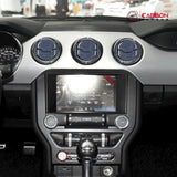 Reflective Carbon Fiber Center Air Vent Outlet Trim Overlay for Mustang 2015-2023