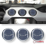Reflective Carbon Fiber Center Air Vent Outlet Trim Overlay for Mustang 2015-2023