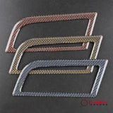 Reflective Carbon Fiber Dashboard AC Vent Trim Overlay for Mustang 2015-2023 -2pcs