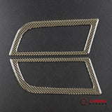 Reflective Carbon Fiber Dashboard AC Vent Trim Overlay for Mustang 2015-2023 -2pcs