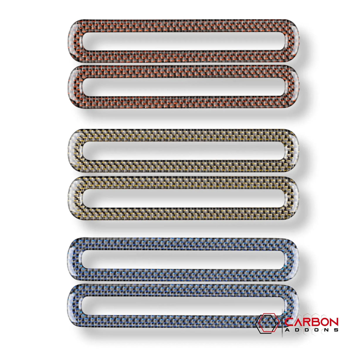 Reflective Carbon Fiber Door Air Outlet Overlay for Mustang 2015-2023