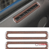 Reflective Carbon Fiber Door Air Outlet Overlay for Mustang 2015-2023