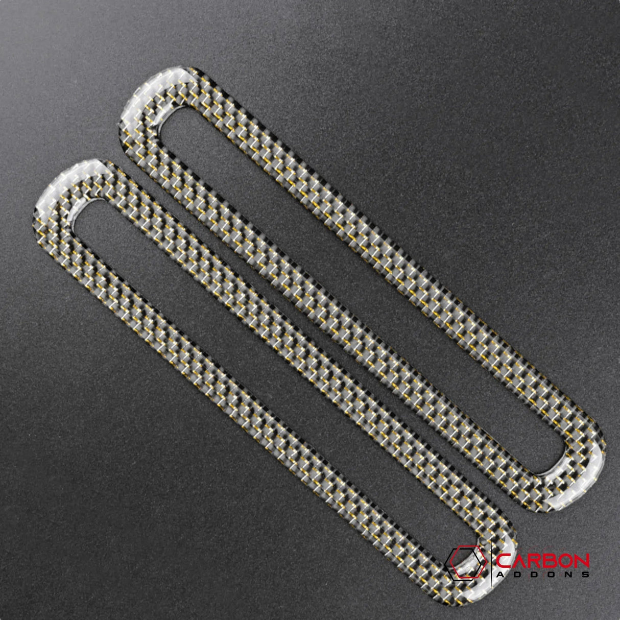 Reflective Carbon Fiber Door Air Outlet Overlay for Mustang 2015-2023