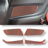 Reflective Carbon Fiber Front/Rear Door Panel Overlay for Mustang 2015-2023