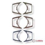 Reflective Carbon Fiber Headlight Switch Trim Overlay For Mustang 2015-2023