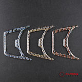 Reflective Carbon Fiber Headlight Switch Trim Overlay For Mustang 2015-2023