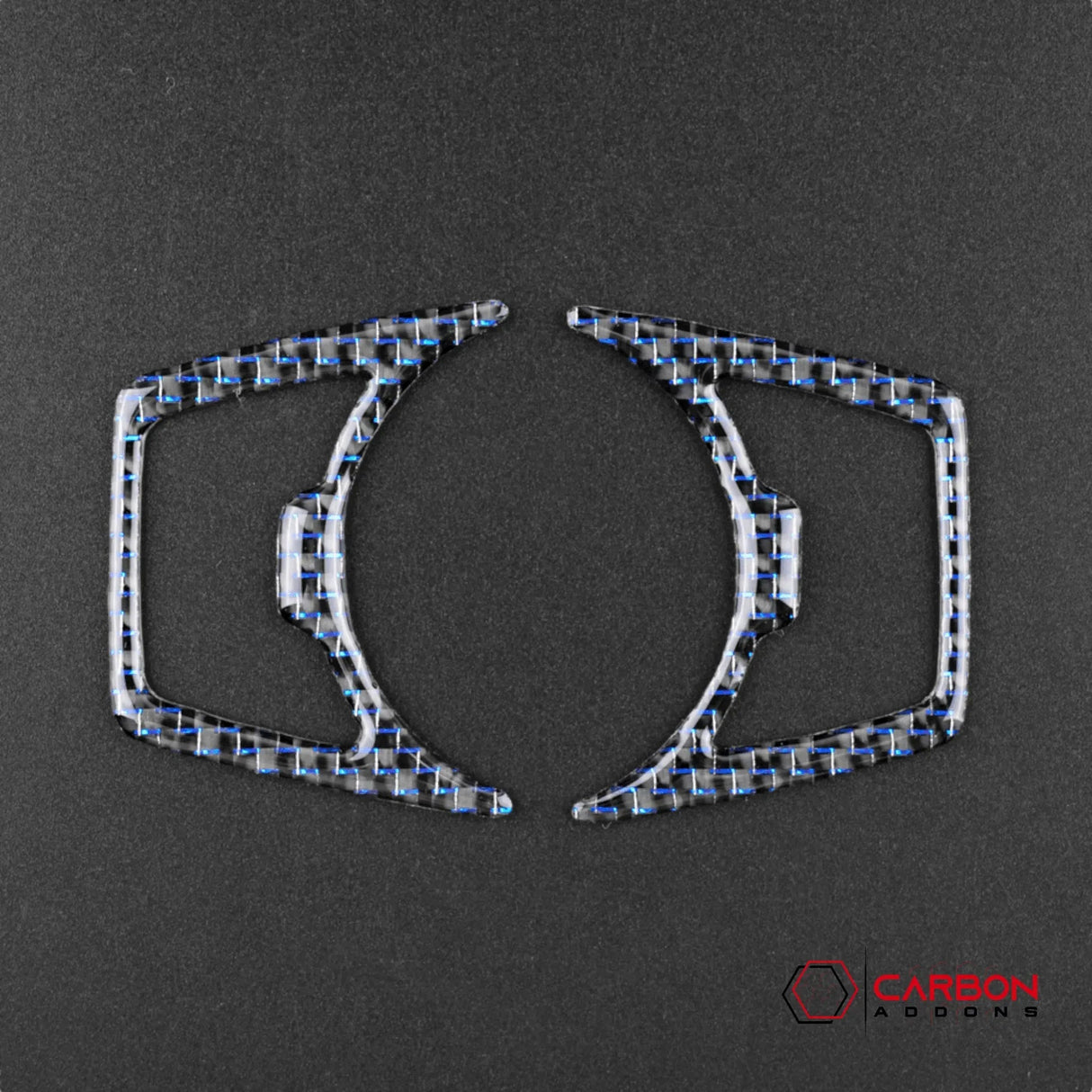 Reflective Carbon Fiber Headlight Switch Trim Overlay For Mustang 2015-2023