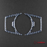 Reflective Carbon Fiber Headlight Switch Trim Overlay For Mustang 2015-2023