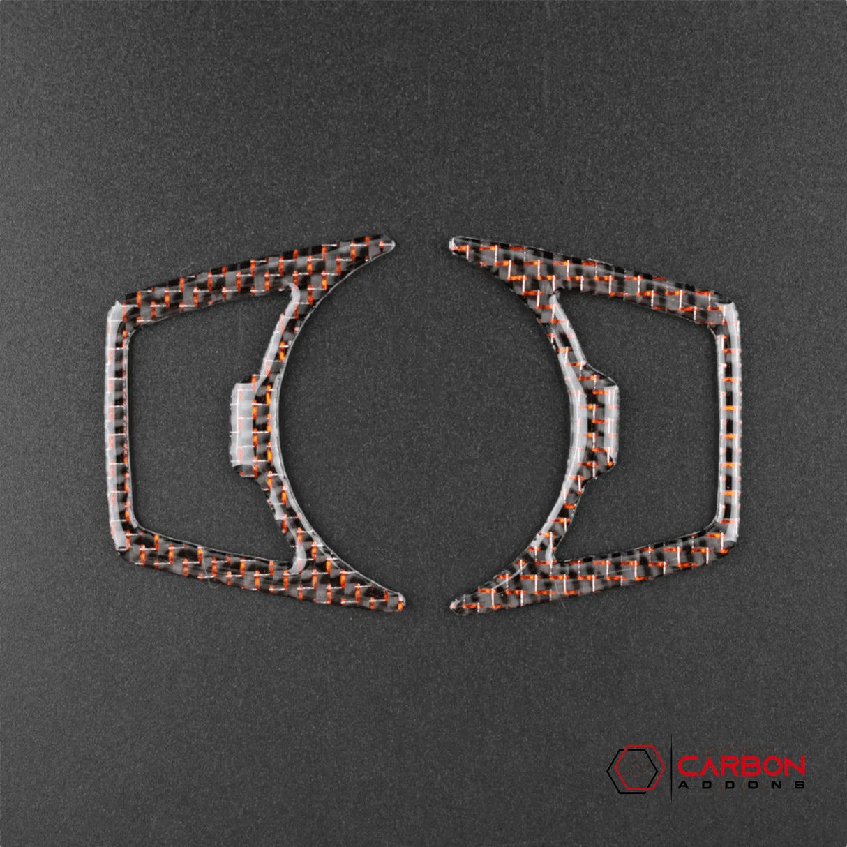 Reflective Carbon Fiber Headlight Switch Trim Overlay For Mustang 2015-2023