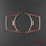 Reflective Carbon Fiber Headlight Switch Trim Overlay For Mustang 2015-2023