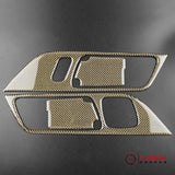 Reflective Carbon Fiber Interior Door Handle Trim Overlay for Mustang 2015-2023