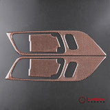 Reflective Carbon Fiber Interior Door Handle Trim Overlay for Mustang 2015-2023